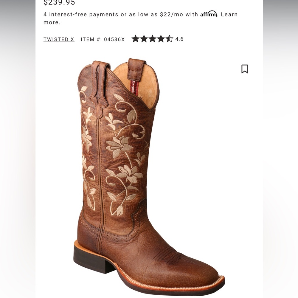 Twisted X Women's Floral Cowboy Boots